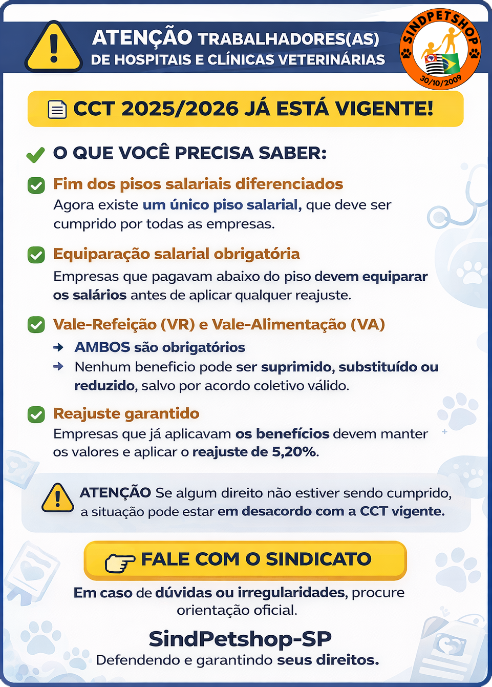 CCT 2025/2026 já está vigente - Solicitar CCT